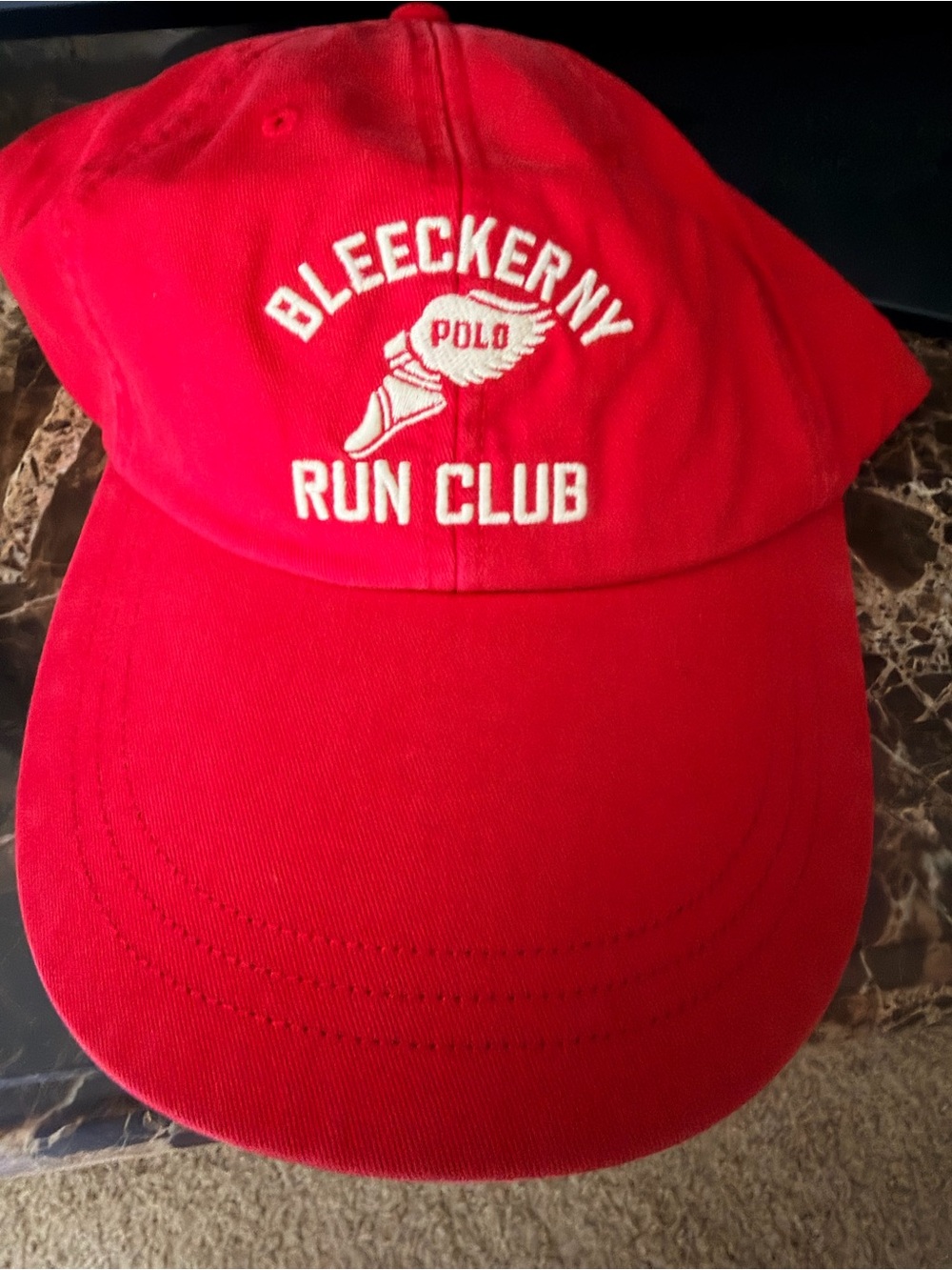 Ralph Lauren Red "Bleecker NY Run Club" Polo Cap